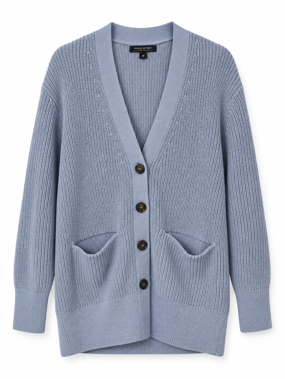 Banana Republic Merino Wool Blend Cardigan - Powder Blue, Size M